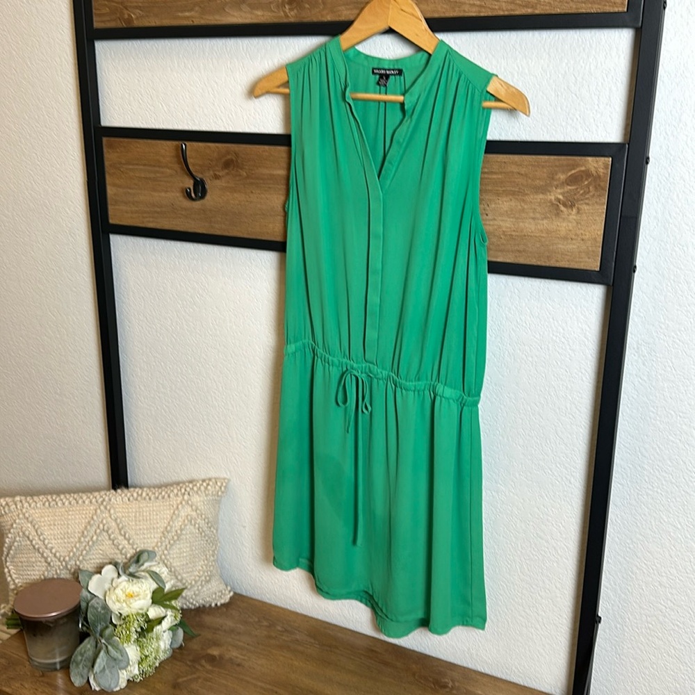 Women’s Hilary Radley Green lined drawstring dress - size 6